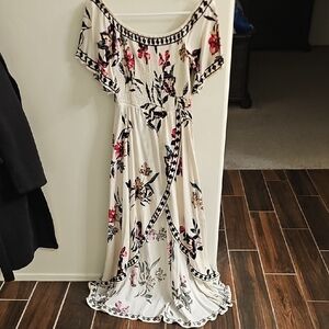 Floral Off-Shoulder Maxi Dress